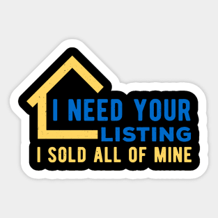 Funny Real Estate Broker Gifts Sticker